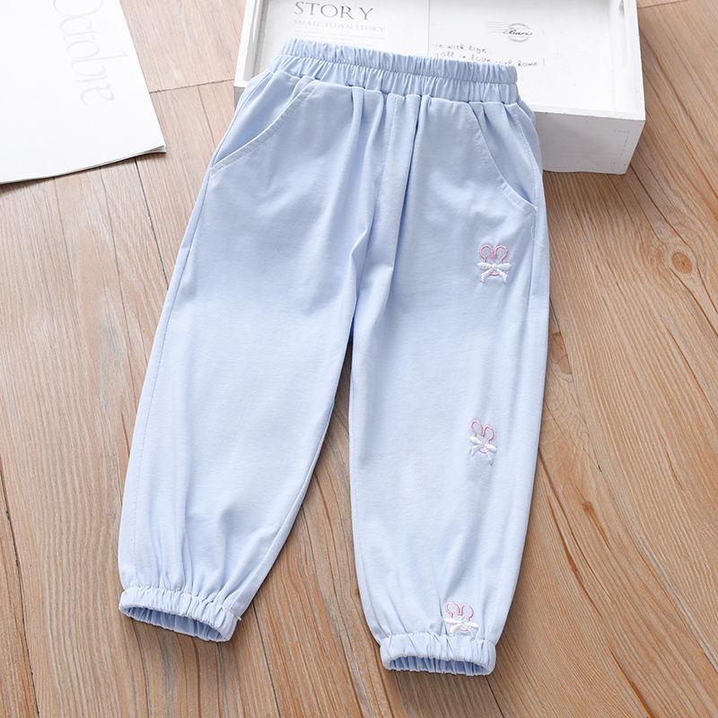 Детские модные брюки Летняя одежда для девочек Принцесса Детские повседневные укороченные брюки Тонкий дизайн для лета