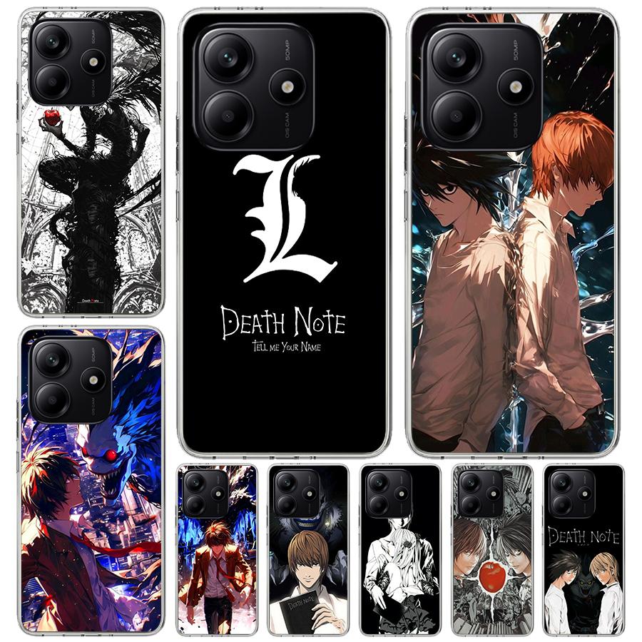 N-Note D-Death Anime Ryuk Soft Phone Case For Xiaomi Redmi Note 15 14 14S 13 12 Pro Plus 12S 11 11S 11E 10 10S 11T 5G Fundas Coq