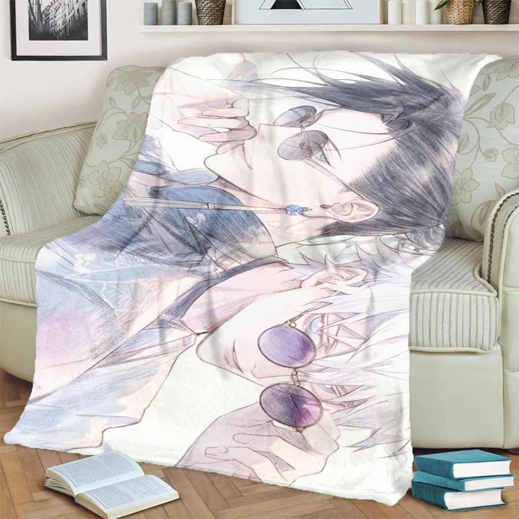 Jujutsu Kaisen Warm Flannel Blanket for Bedrooms, Sofas, Beds, Chairs, Picnics, Travel and Home