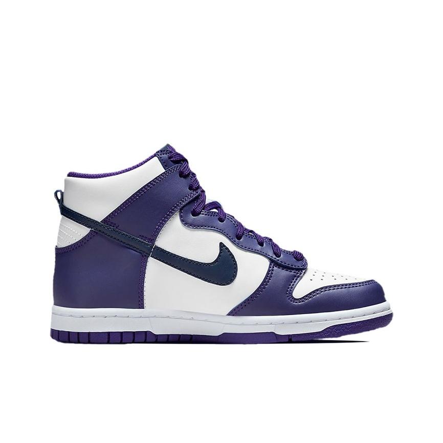 Nike Dunk High GS White Midnight Navy Детские кроссовки Фиолетовый электро-фиолетовый DH9751-100