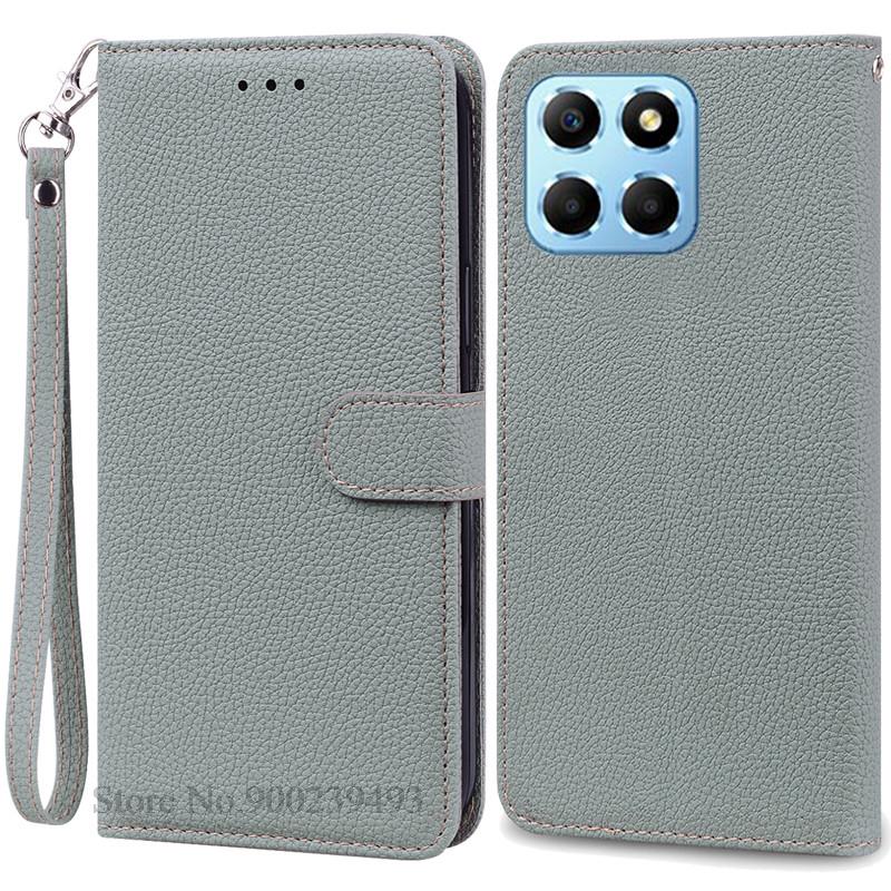 For Honor X6 Case Huawei Honor X6 2022 Cover Silicone Wallet Flip Leather Case For Honor X6 VNE-LX1 VNE-LX2 Phone Case Fundas