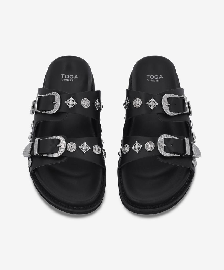 Toga [Toga Virilis] Buckle Slide - Black / Aj830Black