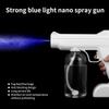 800 мл Портативный беспроводной распылитель Машина Синий свет Нано-паровой распылитель Дезинфекция Распылитель USB-зарядка 1000 Вт