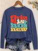 Women's Casual Long Sleeve Tee Round Neck Soft Top with Colorful 'This Is Hot New' Print - Versatile Daily Wear for Commute Vacation Outdoors,