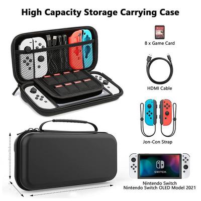 Портативный чехол для переноски контроллера Switch OLED, дорожная противоударная сумка из EVA с отделениями для игровых карт для аксессуаров NS Switch OLED