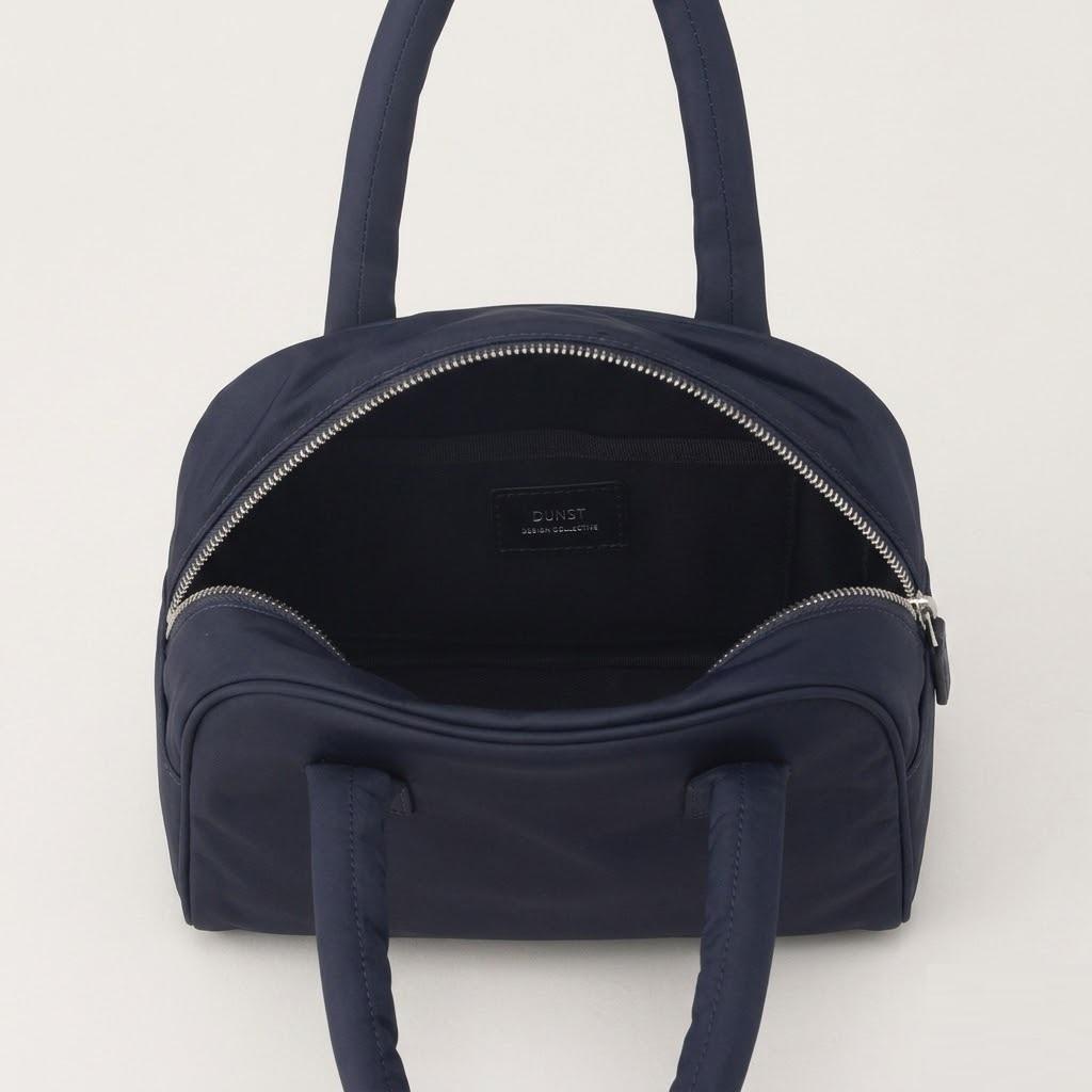 Dunst Nylon Boston Tote Bag — Lightweight Structured Boston Bag with Logo Snap & Zip Closure | Korean Designer | 4 Colours