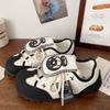 Original Flip Board Shoes Ugly Cute New Panda Puff Shoes Female Niche Design Bokenzi