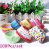 Colorful Muffin Cake Cupcake Baking Cups Case Tool(100pcs Is All the Same Color)100pcs/set