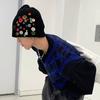 Корейская дизайнерская красочная шапка на пуговицах, шерстяная шапка, женская осенне-зимняя модная уличная вязаная шапка, индивидуальная холодная шапка