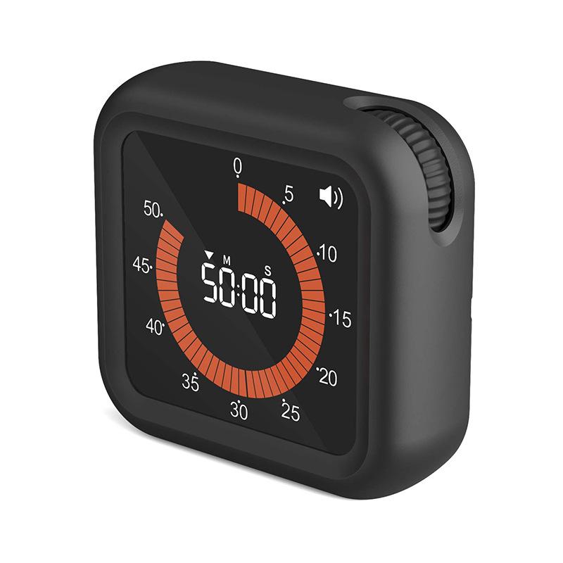 Поворотный цифровой таймер, умный, бесшумный, визуальный, аналоговый таймер для детей и взрослых, дополнительный счетчик часов с оповещением для кухни, для чтения в помещении