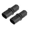 INFINAUTO Side Marker Light Socket License Plate Lamp Connector No.63138382104, Black, Set of 2