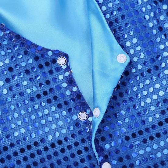 Kids Boys Girls Sequins Jazz Dance Show Vest Waistcoat Hip-Hop Costumes