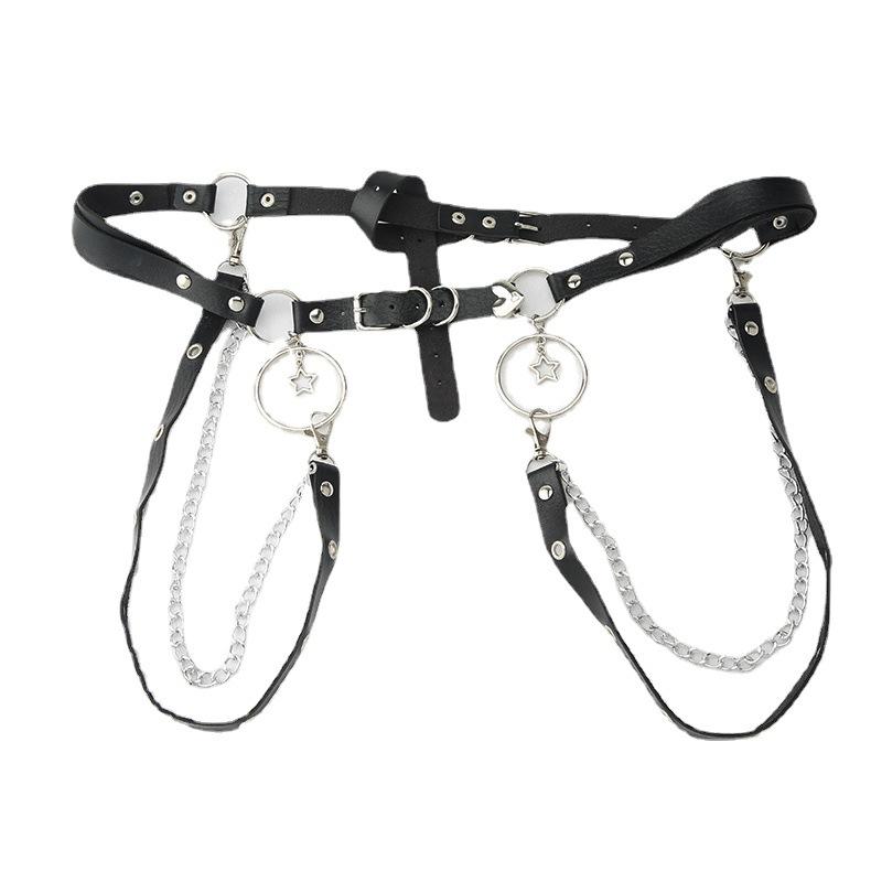 Харадзюку Темная Лолита Девушка Панк Готический Стиль Украшение Ремня Jk Поясная Цепочка Ремешок Крутой