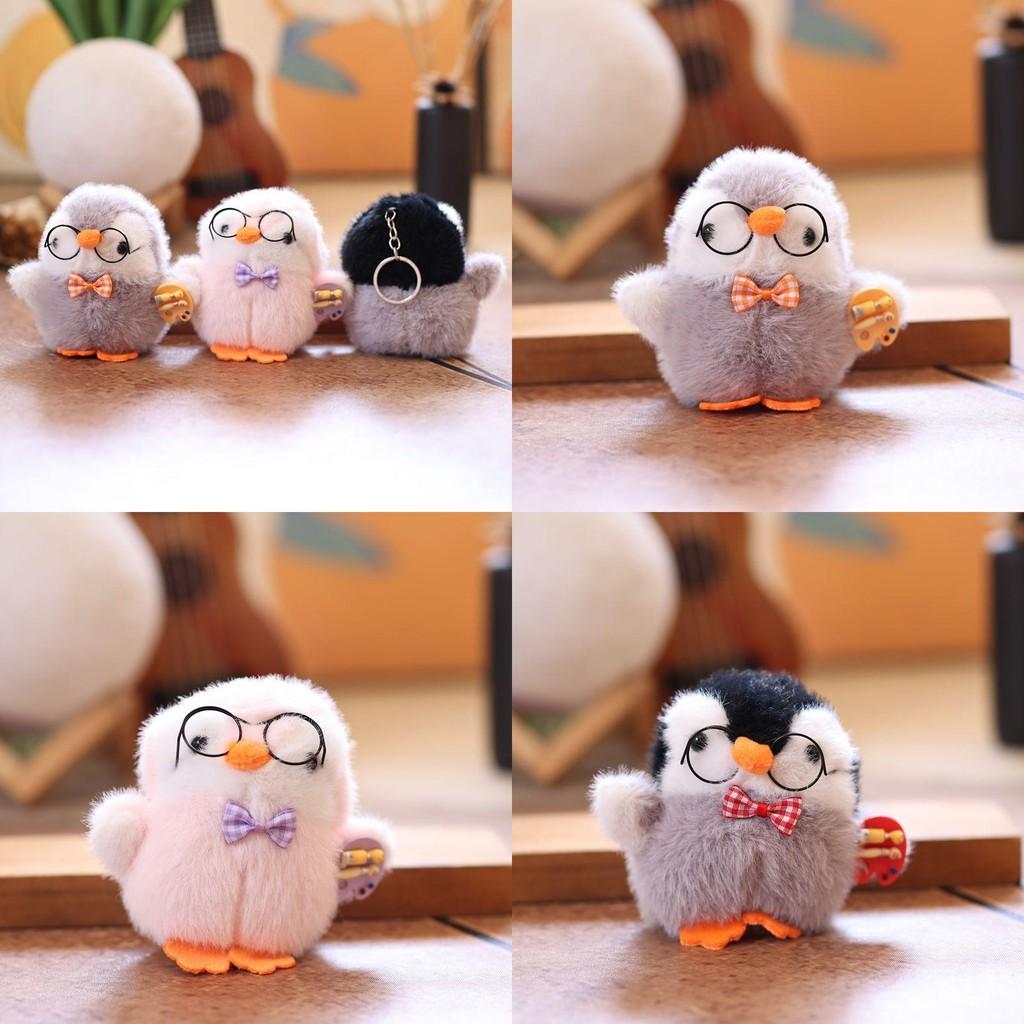Penguin Cartoon Cute Pendant Plush Keychain Material Bag Charm Doll Accessories