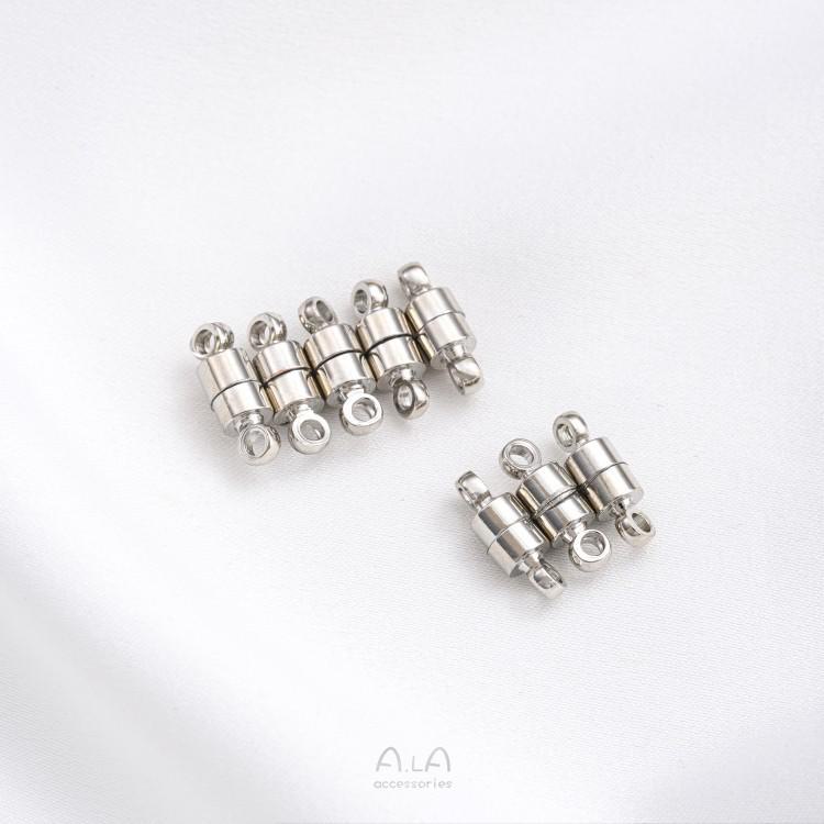 Магнитный соединитель для ожерелий и браслетов из серебра 14 карат с покрытием, сохраняющим цвет, для самостоятельного изготовления украшений.