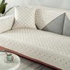 Pure Cotton Embroidery Sofa Cover Anti-slip Backside Cushion Living Room Four Seasons Fabric Art Sofa Mat Geometric Couch Cover