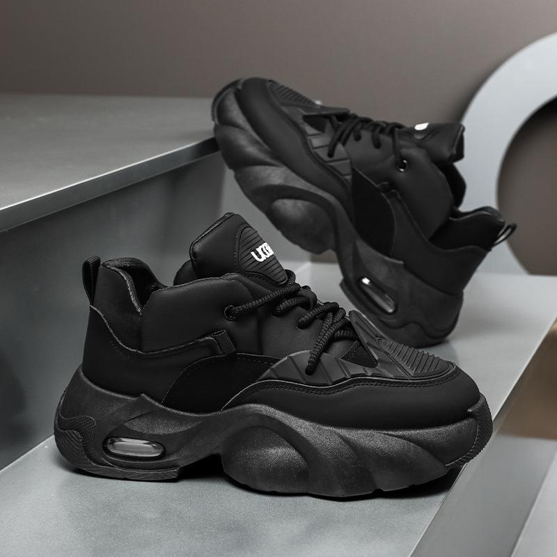 Shoes for Men High Quality Mesh Breathable Leather Men's Platform Sneakers Trend Casual Running Sports Me'n Shoes Zapatos Hombre