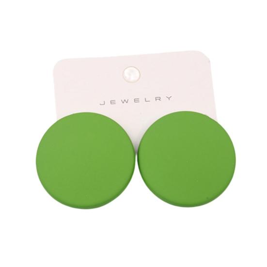 1 пара серег-гвоздиков ярких цветов с геометрическим рисунком, аэрозольная краска, пирсинг, простые для женщин и девочек, большие