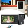 7-дюймовый TFT LCD дверной звонок с дистанционным управлением, паролем, картой, видеодомофоном, водонепроницаемым домофоном
