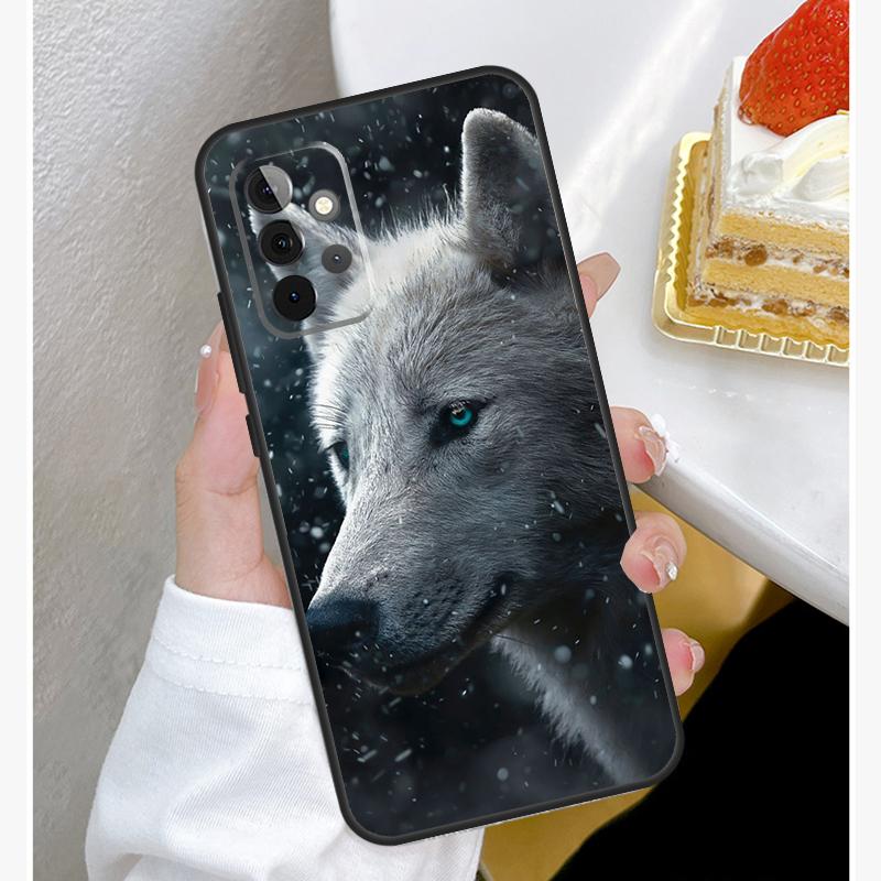 Чехол-пенал «Вой волка» для Samsung Galaxy A15 A25 A35 A55 A51 A71 A12 A32 A52 A13 A33 A53 A14 A34 A54