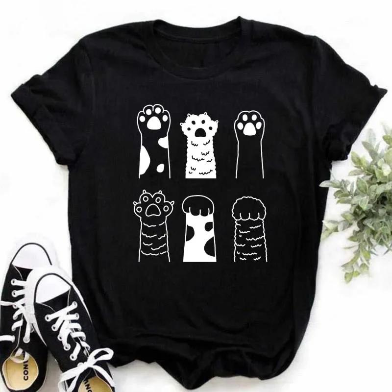 Maycaur Kawaii Cats Print Summer Cute Women Tshirt Funny Cartoon T Shirt FeUnisex Ullzang Tshirt 90s Fashion Korean Style Top Tee