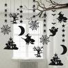 Halloween Bat Skull Ghost Hanging Ornament Scary Horror Garland Halloween Party Supply Haunted House Home Decoration LXY