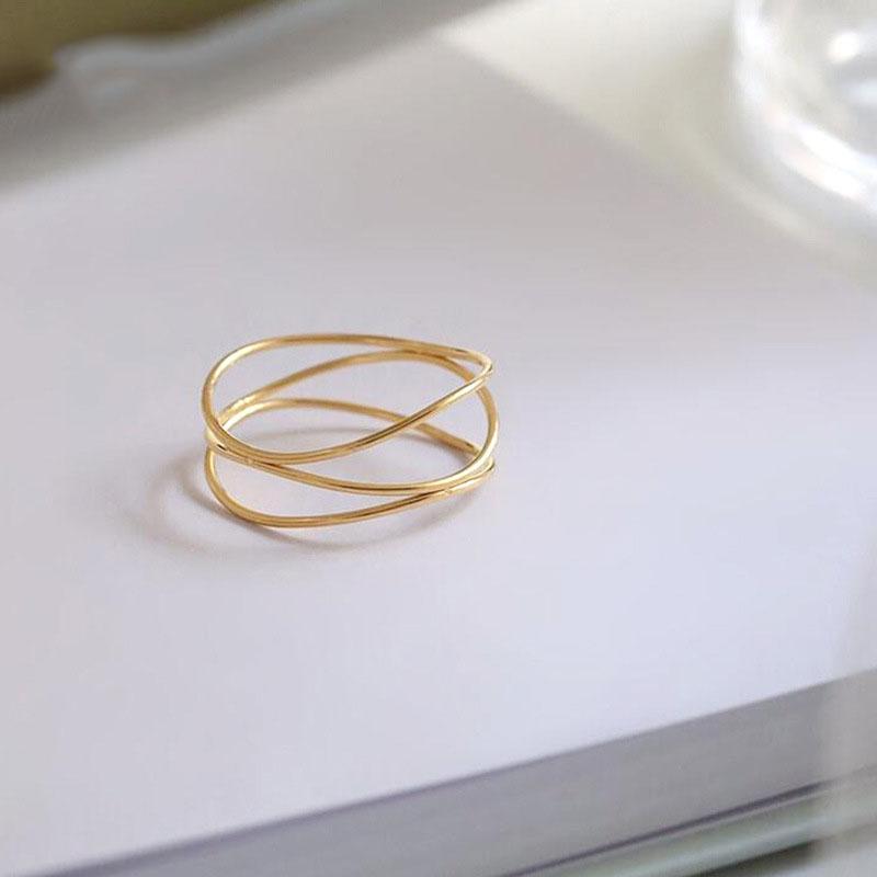 Fashion Women's Multi-layer Thin Ring Women's Exquisite Classic Stainless Steel Ring Fashion Zircon Zircon Gifts