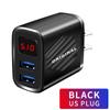 18 Вт Двойное USB Зарядное Устройство Быстрая Зарядка 3.0 2.4A Цифровой Дисплей Быстрая Зарядка для iPhone Samsung Xiaomi Портативный Телефон Зарядное Устройство Адаптер