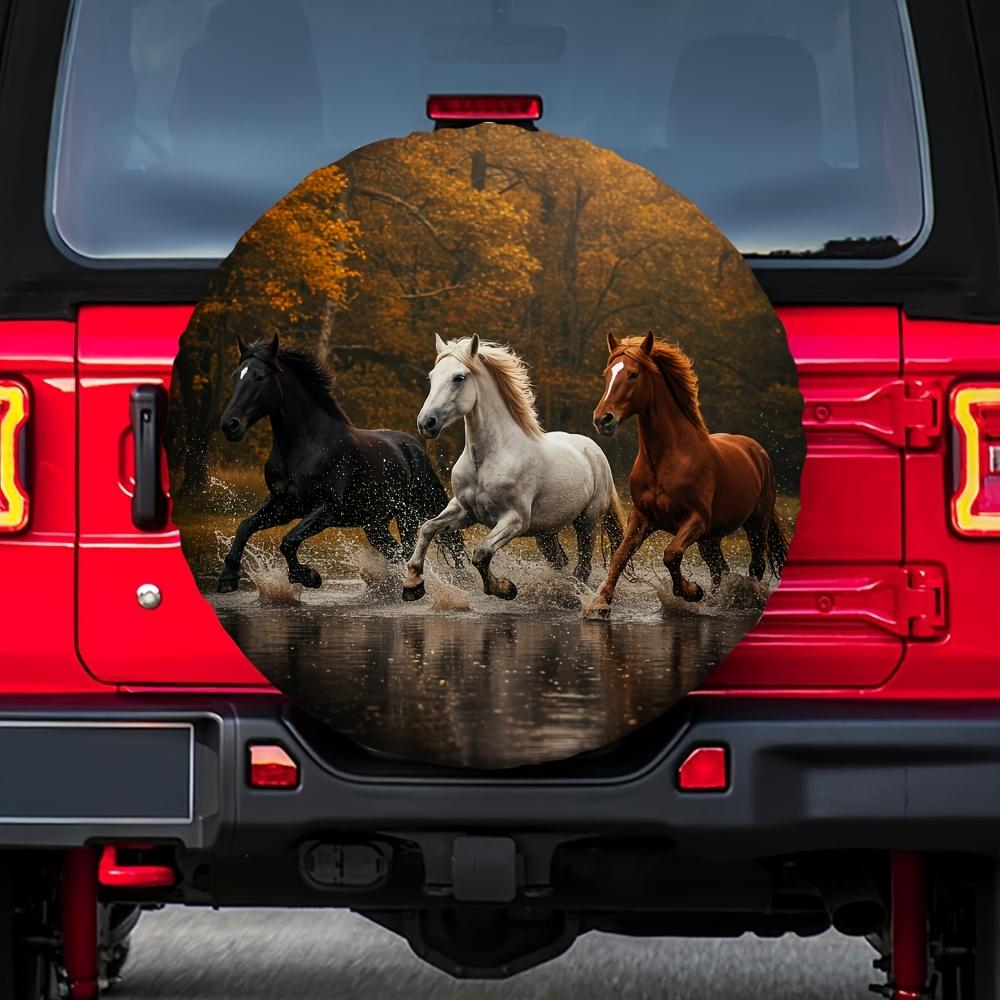 1pc, Indoor Tire Cover Storage Bags With A Horse Abstract Design, Made Of Versatile Polyester, Suitable For Birthday Gifts And A