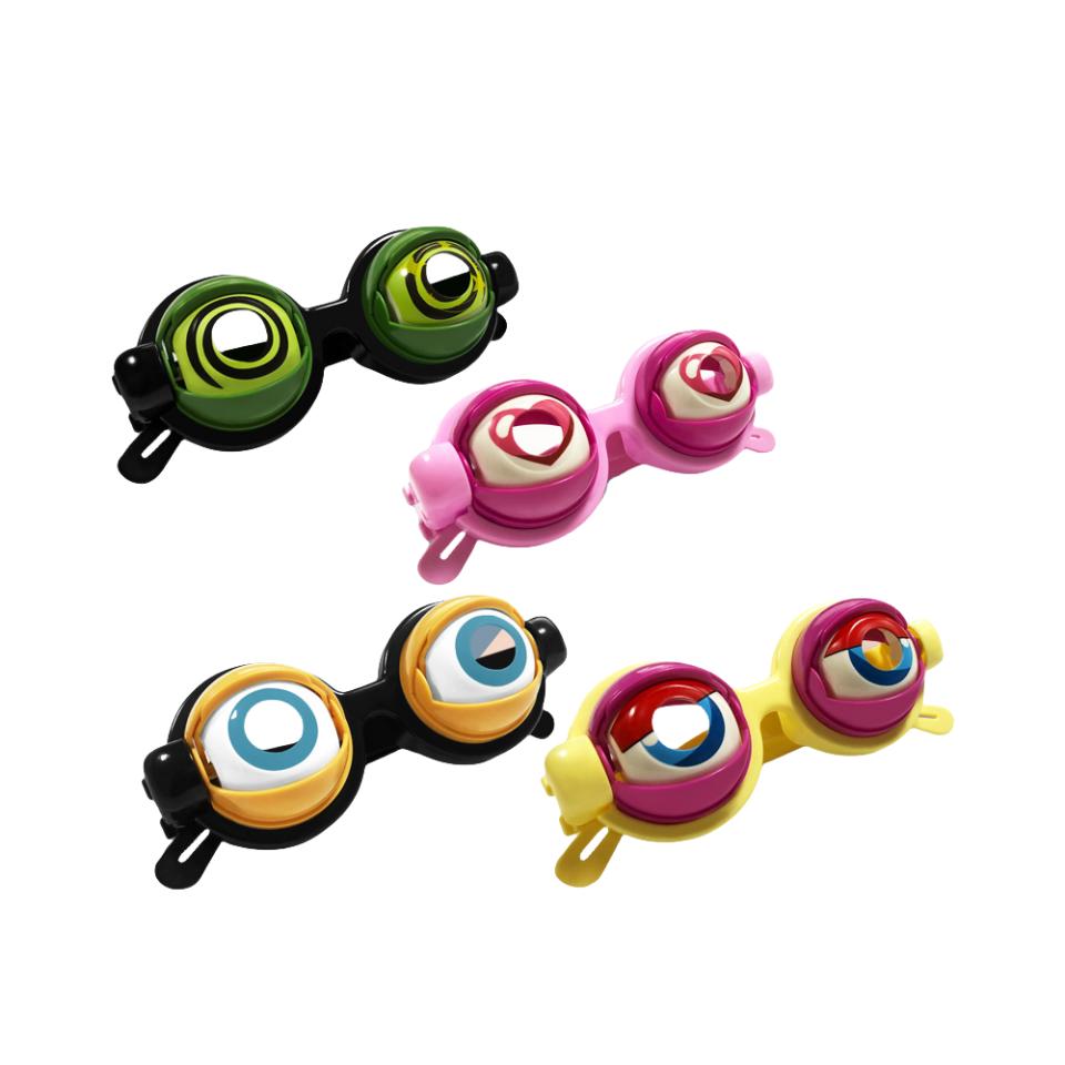 Kids Childrens Funny Prank Glasses For Adult Crazy Blink Eyewear Big Frog Eye Plastic Toy Accessories Halloween Props Christmas Gift Presents