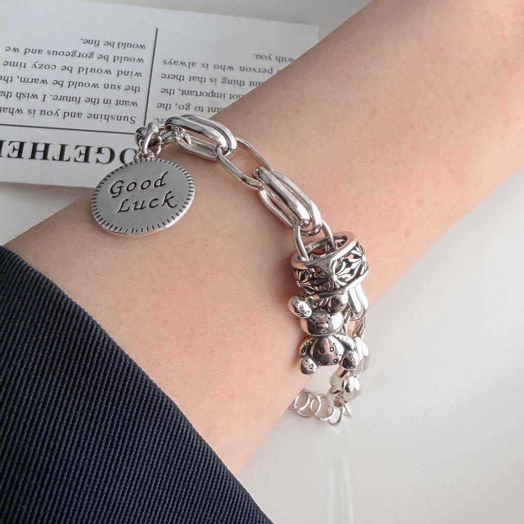 Xiaomi 100% Solid 925 Sterling Silver Metal Bracelet for Women Vintage Handmade Simple Heart Star Bracelet Birthday Gift Party