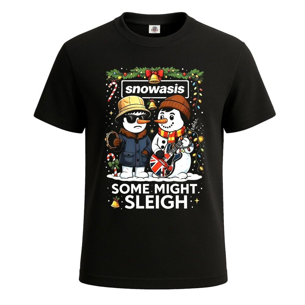 Snowasis some sleigh novelty gift mens t shirt xmas funny party shirt top