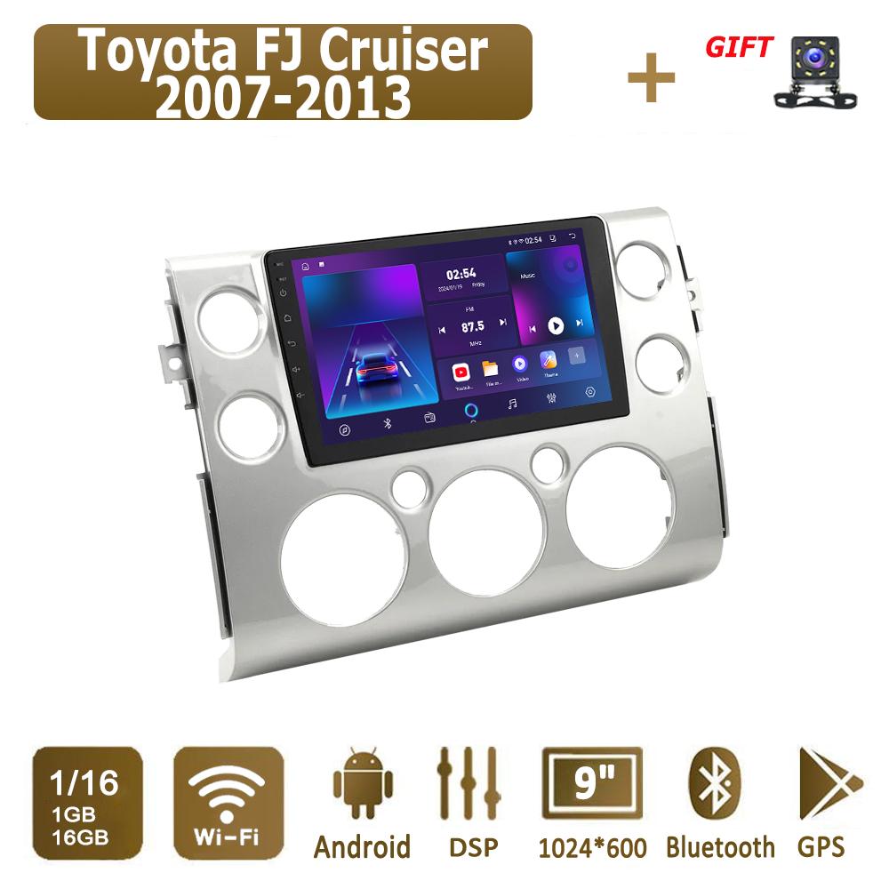 Android Carplay автомобильное радио для Toyota FJ Cruiser 2007-2013 мультимедийный проигрыватель головное устройство стерео GPS навигация BT WIFI 4+64 ГБ