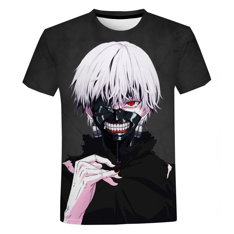 Футболка с рисунком Tokyo Ghoul для мужчин и женщин, летняя новая футболка для отдыха, модная уличная футболка в стиле Харадзюку, футболки