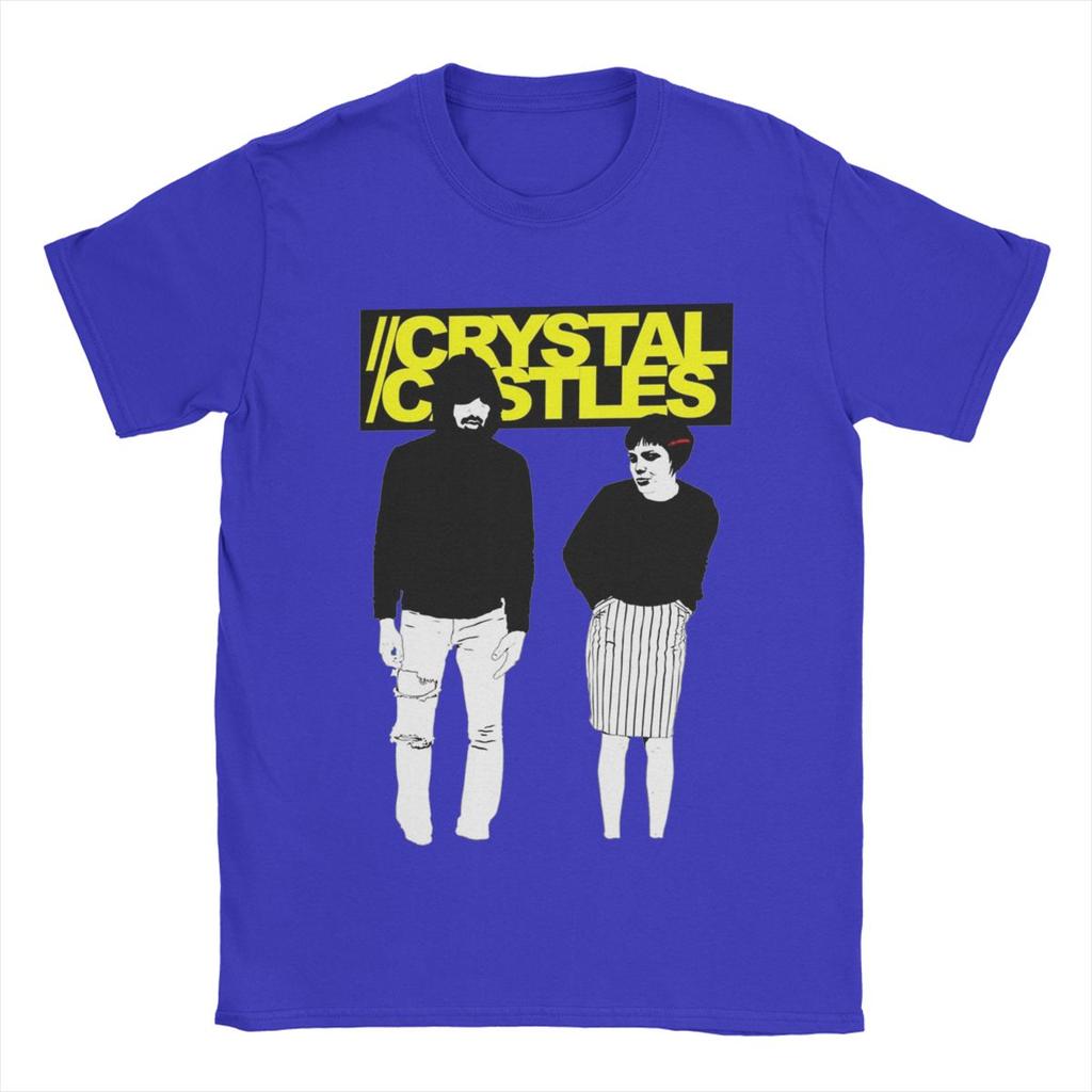Футболка Crystal Castles для мужчин, сумасшедшие футболки из чистого хлопка, футболка с круглым вырезом и коротким рукавом, идея для подарка, одежда