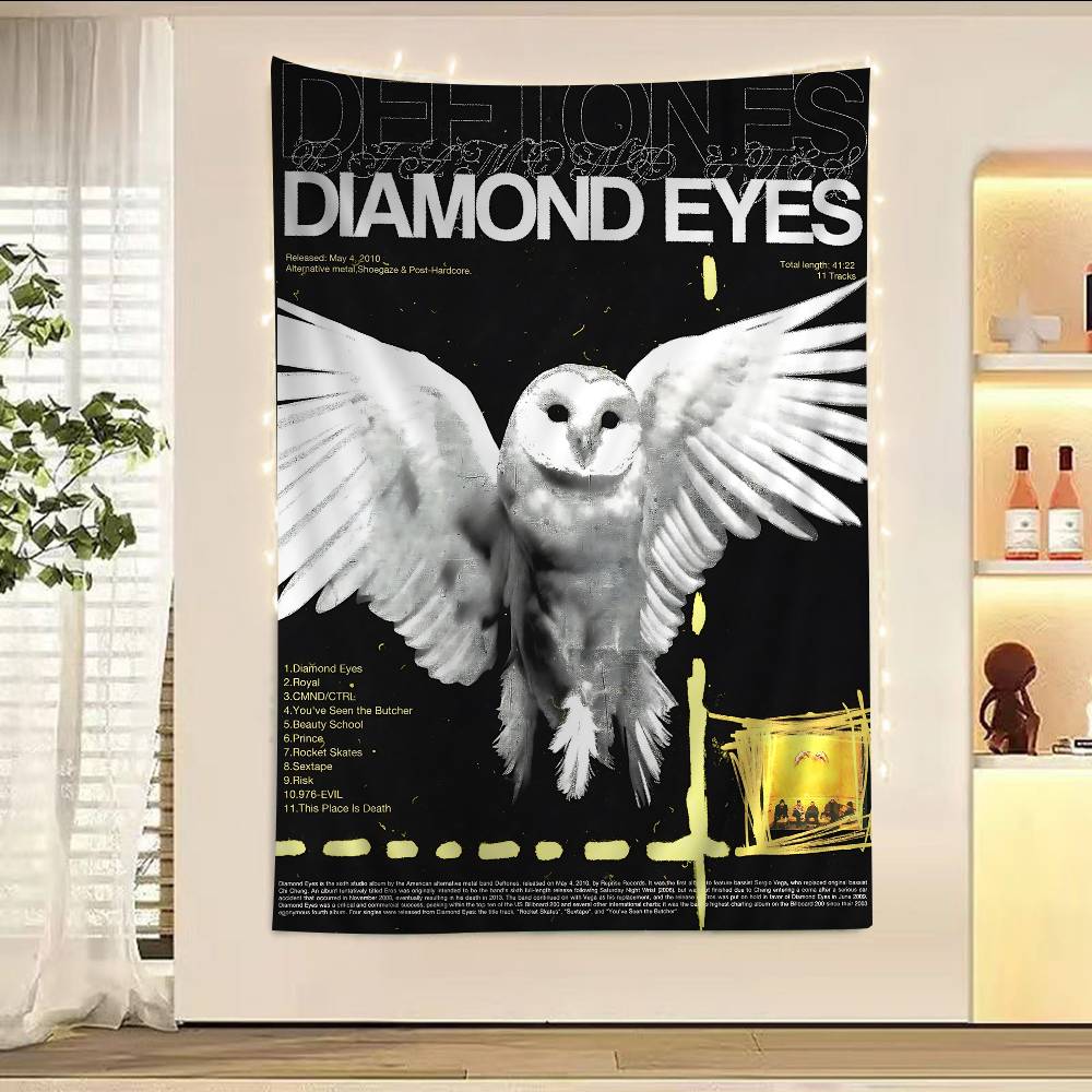 Singer Star DDeftones Anime Tapestry Hanging Tarot Hippie Wall Rugs Dorm Wall Hanging Sheets