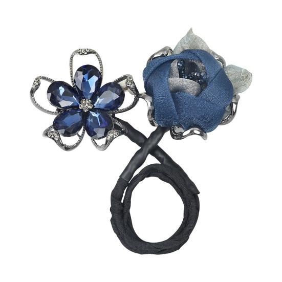 Hair Bun Maker Flower Fishtail Rhinestone Feather Hair Curler Deft Bun Twister Long Hair Fast Snap Roll Tool Women Hair Styling Accessories