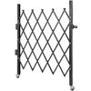 Single Folding Security Gate, 94 × 122 cm(W × H) Folding Door Gate, Steel Accordion Security Gate, Flexible Expanding Security Gate, 360° Rolling