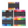 Dual Tip Markers 100 Colors Washable Wide Applications Soft Tip Markers Set for Students