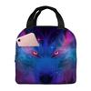 Wolf Angry Animal  Portable Aluminum Foil Thickened Insulated Office Lunch Bag Waterproof Lunchs Bags Tote Bags