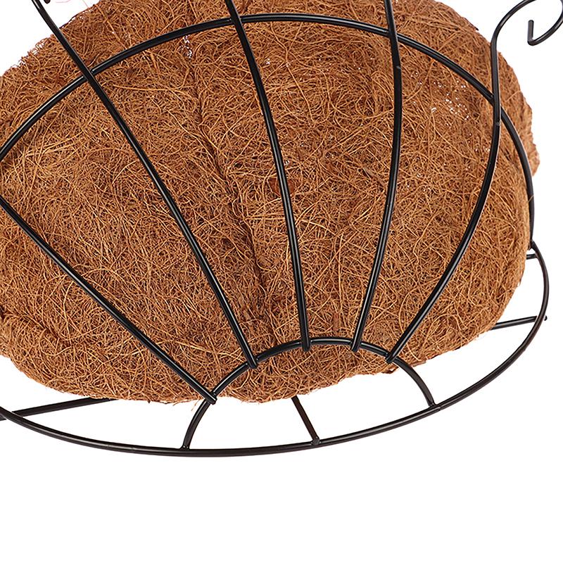 Flowerpot Iron Coco Coir Liner Hanging Diy Garden Hanging Planters Wall Baskets Half Round Plant Holder Case Home Decoration