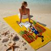 proof beach towel with a Pippi Longstocking pattern - soft,absorbent,quick-drying,machine washable - perfect for swimming,camping,bathing
