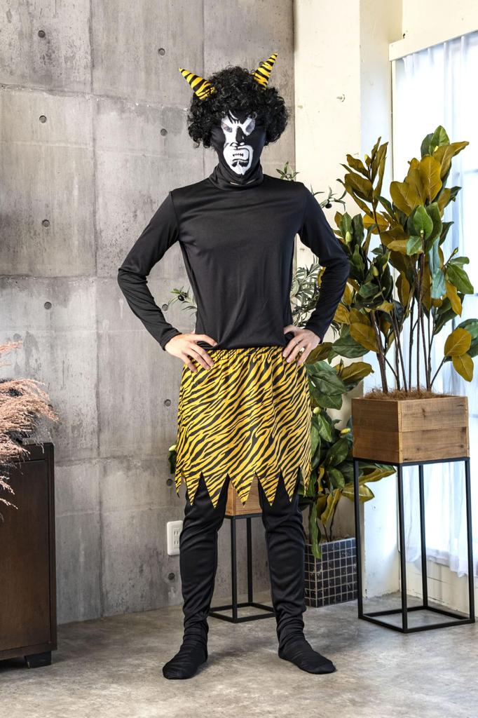 Clearstone Halloween Setsubun Real Demon Cosplay Size Black Costume, Men's, M,
