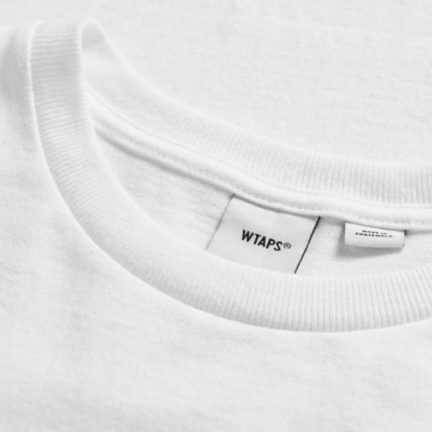 Vans X WTAPS Vans X Wtaps Co Branded Series T Shirts Unisex White Crew Neck Moderate Straight Fit VN0A4TRDWHT1