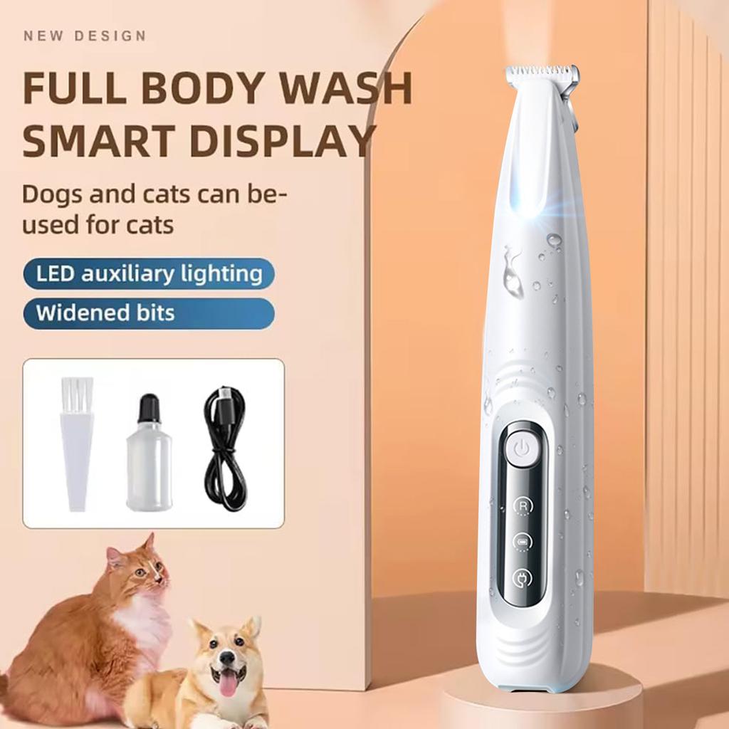 Модернизированный Pet Micro Precision, многофункциональный для шерсти домашних животных со светодиодной подсветкой, низкий уровень шума, водонепроницаемый, перезаряжаемый для домашних животных, уши, попа 5 мл