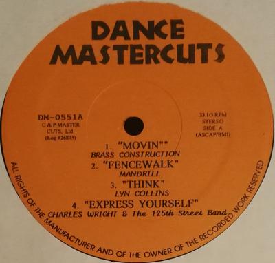 12-дюймовая пластинка РАЗЛИЧНЫЕ - Без названия DM0551 Dance Mastercut США Soul/Funk Б/у