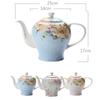 European Coffee Maker Bone China Office Kettle Afternoon Tea Pot Tea Set Large Ceramic Filter Teapot