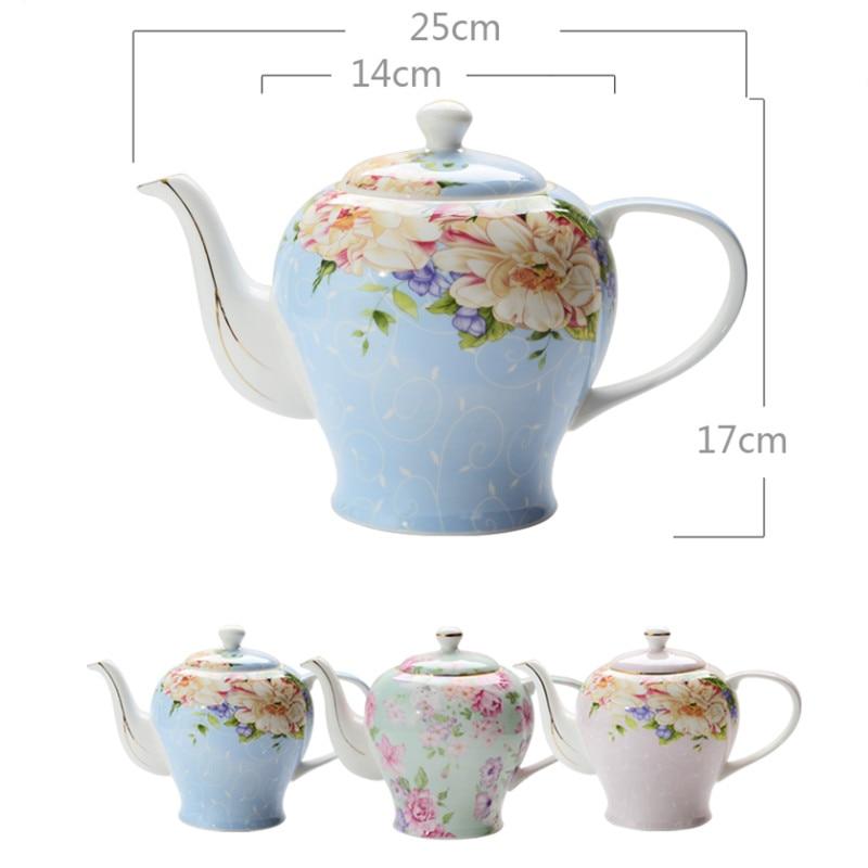 European Coffee Maker Bone China Office Kettle Afternoon Tea Pot Tea Set Large Ceramic Filter Teapot