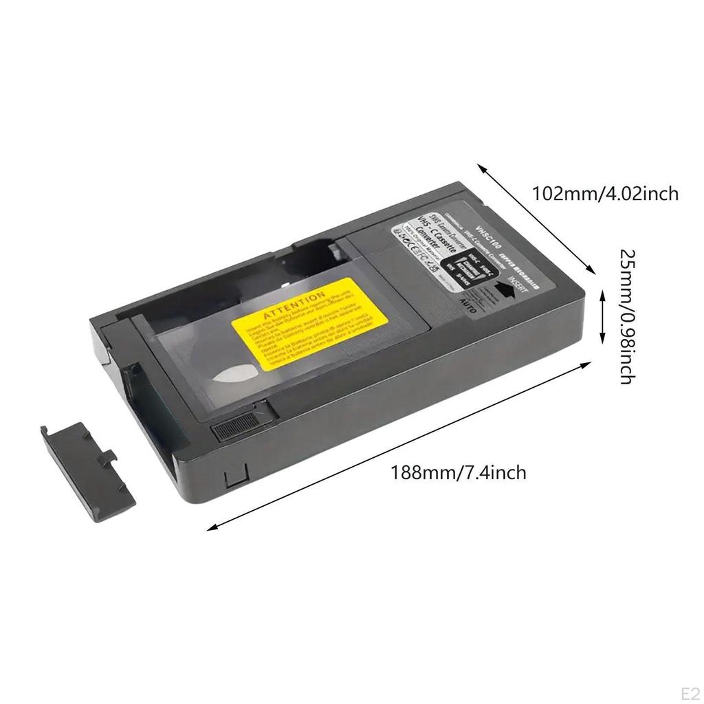 VHS To Vhsc Cassette Adapter,Tape Adapter,Sturdy,Black,Professional,12 Mm Tape Converter for Video