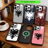 Чехол для телефона с орлом, флаг Албании, для iPhone 17, 16, 15, 14, 13, 12, 11 Plus, Pro, магнитный, с поддержкой беспроводной зарядки MagSafe
